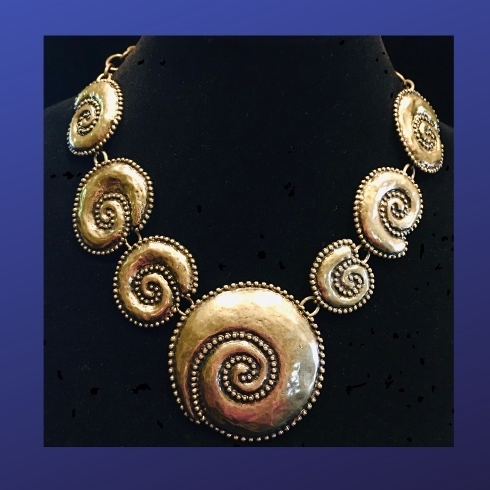 Chico’s Bohemian “Conch Shell Disks” Statement Ne… - image 1